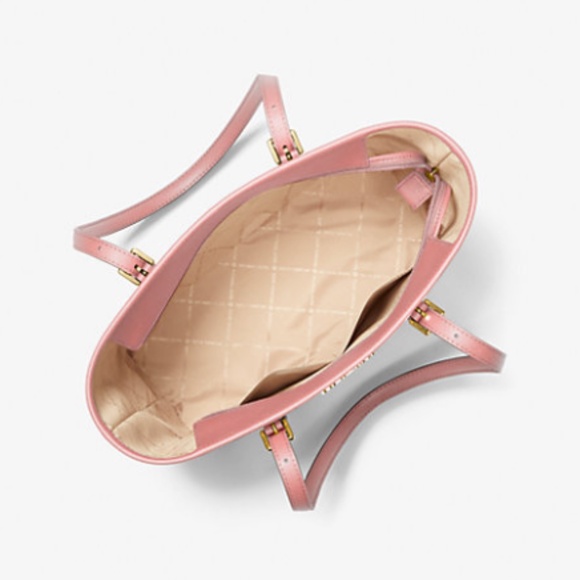 Michael Kors Jet set travel Sm Logo Top Zip Tote Primrose Pink NWT - Picture 3 of 16